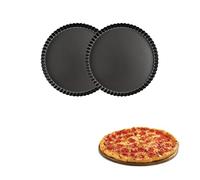 Aiweijia 2Pack Quiche Pans,8.7/9.5/11/11.8 inch Round Non-Stick Removable Bottom Pie Mold,Easy to Use Tart Pan for Baking Apple Pie,Quiche Dish,Cheesecake Perfect for Home Bakers & Professional Chefs