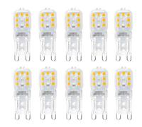 AIWEISI G9 LED Bulb, 10-Pack Led G9 AC 220V Warm White 3000K 3W Equivalent 18W 20W 30W Halogen Lamps [Energy Class A++]