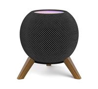 Aiweiwa Wooden Desktop Speaker Stand for HomePod Mini, Metal Black, 3.3 inches Maximum Height