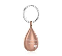 AIWENXI Cremation Key Ring for Ashes for Pets Always in My Heart Urn Locket Cremation Jewellery Tear Drop Memorial Stone Keepsake Keyring