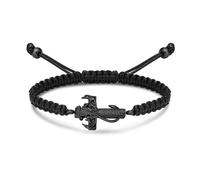 AIWENXI Cross Urn Bracelet for Human Ashes Fish Hook Cremation Bracelets for Men Women Stainless Steel Deer Antler Cross Memorial Ash Holder Braided Pet Keepsakes Rope Bangle