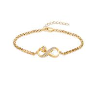 AIWENXI Crystal Infinity Cremation Jewellery Urn Bracelets for Ashes for Women Men Crystal Heart Memory Keepsake Ash Bangle Jewellery, 1.57, No gemstone
