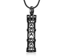 AIWENXI Dog Paws Urn Necklaces for Men Women Cylinder Cremation Jewelry for Ashes Stainless Steel Pet Memorial Ashes Holder Necklaces Keepsakes Pendant Gifts