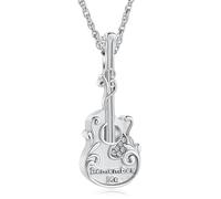 AIWENXI Guitar Cremation Jewelry Urn Necklace for Ashes Musical Guitar Stainless Steel Memorial Ash Pendant Guitar Lover Keepsakes Cremation Urns Necklaces Jewelry for Men Women
