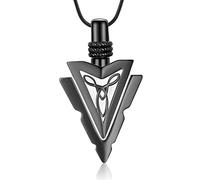 AIWENXI Men's Cremation Necklace for Ashes Cross Celtic Knot Keepsake Urn Pendant Ash Holder Jewellery Memorial Gift