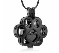 AIWENXI Pet Ashes Necklace Cremation Jewellery for Cat Dog Ashes Pendant Inside Mini Case Paw Print Urn Necklace for Women Men Keepsake Memorial Jewelry for Ashea Locket