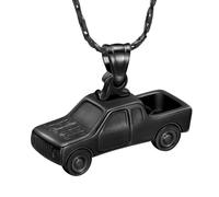 AIWENXI Pick Up Trucks Cremation Jewelry Truck Car Ashes Necklaces for Men Women Stainless Steel Memorial Keepsakes Urns Necklace Jewelry Human Ash Holder Pendant