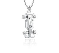 AIWENXI Race Car Urn Necklace for Ashes for Men Women Adults Stainless Steel Motor Racing Car Cremation Jewelry Urn Pendant Ashes Holder Keepsake Memorial Urn Locket