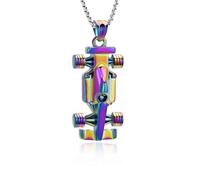 AIWENXI Race Car Urn Necklace for Ashes, Multicolour, Unisex Adult, Stainless Steel, Memorial Necklace, Cremation Jewelry