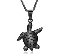 AIWENXI Sea Turtle Urn Necklace for Ashes Stainless Steel Memorial Keepsake Pendant Marine Organism Cremation Jewellery for Loved Ones & Pets