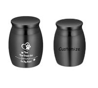 AIWENXI Small Cremation Keepsake Urns for Human Ashes Mini Cremation Urn Small Funeral Urns for Ashes Stainless Steel Cremation Funeral Urn-Your Paw Prints Are forever On my heart