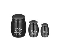 AIWENXI Small Keepsake Urn for Human & Pet Ashes - Stainless Steel Memorial Urn Set (3pcs)