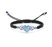 AIWENXI Sunflower Urn Bracelet for Ashes Braided Rope Cremation Jewellery for Men Women Stainless Steel Handmade Pet Human Ash Bracelet Jewellery, 1.57, No gemstone