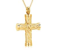 AIWENXI Tree of Life Cremation Jewelry for Ashes Cross Urns Necklaces Stainless Steel Pet/Human Keepsakes Memorial Ash Holder Pendant Jewelry for Men Women