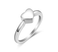 AIWENXI Urn Ring for Ashes Heart Cremation Jewellery for Men Women Cremation Ring Memorial Jewellery Stainless Steel Keepsake Mini Ash Holder, Stainless Steel, No Gemstone
