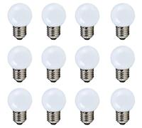 Aiwerttes 12-Pack E27 LED Light Bulb,Colored Bulb 2W G45 LED Golf Ball Bulb, 20W Incandescent Bulb Equilavent, AC220-240V,200 Lumen,3000K Warm White Edison Screw Bulb, Non-Dimmable