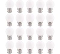 Aiwerttes B22 LED Bulb, 2W G45 LED Golf Ball Bulb, 20W Equilave Incandescent Bulb, AC220-240V, Cool White 6500K Edison Screw Bulb, Non-Dimmable, 20 Packs