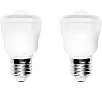 Aiwerttes E27 3W LED Lights Indoor,PIR Motion Sensor LED Bulb,Equivalent 30W,2 Pack Smart Motion Light Bulbs with E27 Edison Screw for Garage Corridor Basement(Warm White)
