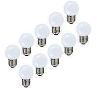 Aiwerttes E27 LED Light Bulb, Colored 2W Golf Ball, 20W Incandescent Equivalent, AC220-240V, 200 Lumen, 3000K Warm White Edison Screw, Non-Dimmable, 10 Pack