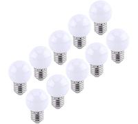 Aiwerttes E27 LED Light Bulb,Colored Bulb 2W LED Golf Ball Bulb, 20W Incandescent Bulb Equilavent, AC220-240V,200 Lumen,6500K Cool White Edison Screw Bulb, Non-Dimmable,10 Packs