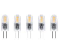 Aiwerttes G4 Mini LED Light Bulb, 2 W Halogen Replacement Bulb 20 W for Chandelier Living Room, Bedroom, Hallway Light, 12 V AC/DC Warm White, Energy Saving, Non-Dimmable, Pack of 5