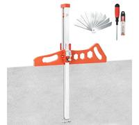AIWFL Foldable Drywall Cutting Tool, 23 Wheels Hand Push Dual Positioning Drywall Cutter Tool, 1.5 to 61cm Dual-Scale Gypsum Board Cutting for Wall Build Decoration