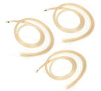 Aiwjeakh 3Pcs Hank 31-31.5 Inch Genuine Mongolian Horsehair for Violin, Viola, Cello, Bass Bow, Photo Color