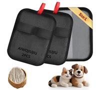 Aiwojiujiu Pet Hair Removal Glove - Upgraded Electrostatic Pet Hair Remover Gloves for Cats & Dogs (Black, L)