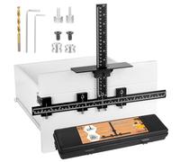 Aiwons Cabinet Hardware Jig Template - Adjustable Drawer Handle Knob Installation Tool - Woodworking Punch Locator Drill Hole Guide Jigs for Mounting Door Pull - Cabinet Handle Jig of Aluminum Alloy