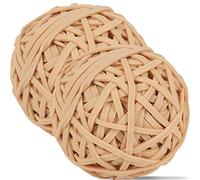 AIWOQI Rubber Band Ball Size #33 Light Brown 2 Pack About 260 Pcs.Strong Elastic Bands,For Office Supplies School Home