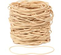 AIWOQI Rubber Bands 300Pcs 4.8inch Light Brown Elastic Rubber Bands Office Supplies File Folders Litter Box