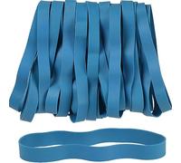 AIWOQI Rubber Bands Size#107 Heavy Duty Big Wide rubber band 33PCS Elastic Bands for Office Supply Trash Can File Folders Litter Box Rubber Bands (Blue)