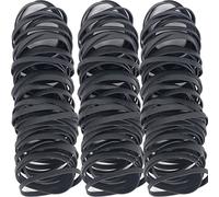 AIWOQI Rubber Bands Size #64 - 120 Pieces Elastic Black Bands for Office, Files, Litter Box