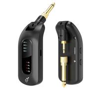 Aiworth 5.8GHz Wireless Guitar System - 4 Channels Rechargeable Digital Guitar Transmitter Receiver with Low Latency, 50m Range, 48K/24bit Sound Quality for Electric Guitar Bass