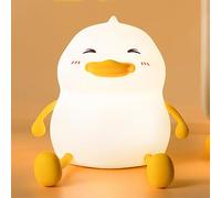 aiworth Duck Night Light Kids Lamp - Cute Silicone Squishy Light Up Duck Touch Bedside Lamp for Nursery Kids - Portable and Rechargeable Dimmable Touch Control Decor Lamp for Boys Girls Baby Children