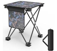 Aiwoxing Folding Stool Portable Mini Step Slacker Seat Stool Camping Small Chairs Outdoor Collapsible Little Camp Stool Fishing Travel Hiking Beach Garden BBQ Lightwight Waterproof, Camouflage Blue