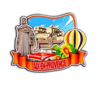 Aix-en-Provence France Magnet Fridge Magnet Wooden 3D Landmarks Travel Collectible Souvenirs Decoration Handmade -3960