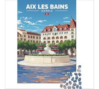 Aix-les-Bains for Adults 1000 Piece Puzzle | fun gift for dad to enjoy in his spare time at the weekend as a relaxing break from work and daily stress38x52cm
