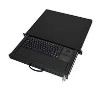 Aixcase AIX-19K1UKDETB-B Keyboard Drawer with Keyboard and Trackball Black
