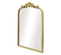AIXI HOME Arendahl Traditional Gold Arch Wall Mirror, 15''x23'' Carved Elegant Rectangle Vintage Mirror with Antique Ornate Frame, Baroque Inspired Home Decor for Vanity Bedroom, 15x23