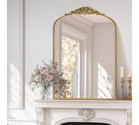 AIXI HOME Vintage Gold Arched Mirror 24"x36", Traditional Arendahl Antique Mirror with Ornate Metal Frame, Baroque Wall Mounted Mirrors for Entryway/Bathroom/Living Room/Hallway/Bedroom
