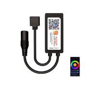 aixi-SHS Tuya Wi-Fi LED RGB Smart Controller 4 Pin, APP Remote Control Light Dimmable DC12-24V, Compatible with Alexa