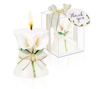AIXIANG 24 Pack Wedding Candles Favours For Guests Calla Lily Style Candle Favours Gift Boxed With Thanks Cards for Bridal Shower Favours Return Gifts Wedding Favours Party Decorations
