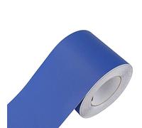AIXILAN Self-Adhesive Metal Trim,Edgings Strip,Wall Edging Border Trim 16.4ft Strip Self Adhesive Wallpaper Decor, Line Interior Decoration(Blue Matte,8cm(W) X5m(L))