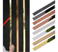AIXILAN Self-Adhesive Metal Trim,Edgings Strip,Wall Trim Self-Adhesive Edging Strip 33 Ft(Brushed Black,10mm)