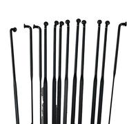 AIXILAN Universal Bicycle Spokes,15pcs Bicycle Spokes 14G Elbow 2mm Flat Bar 3mm MTB Spoke Road Bike Broken Wind Spoke Steel Wire Send 14MM Copper Head Cap Bike Parts(252x10mm)