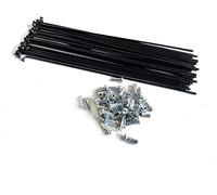 AIXILAN Universal Bicycle Spokes,Bicycle Spokes,13G Carbon Steel 20 Pieces J Bend With 12 Mm Nipples 100~292 Mm Bicycle Spoke For Tricycle Bicycle Ebike(283mm)