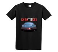 AIXINLI Knight Rider Retro Movie Tv Show Logo O-Neck 100% Cotton Short Sleeve Unisex T-Shirt S Black
