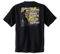 AIXINLI Laws of Nature Hunters O-Neck 100% Cotton Short Sleeve Unisex T-Shirt L Black