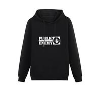 AIXINLI Public Enemy Crosshairs Logo Hoody Unisex Ptinted Hoodies Long Sleeve Men's Hooded with Pocket Black M